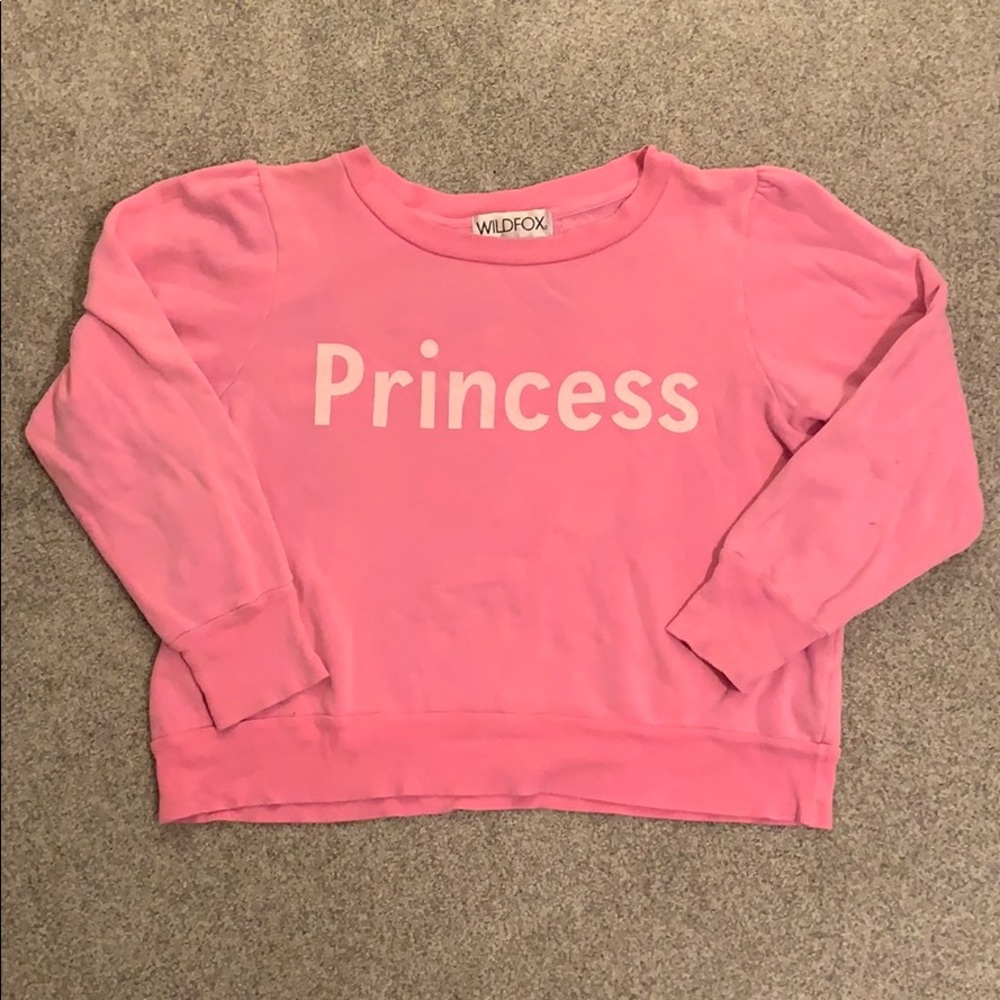 WILDFOX “Princess” Cropped Sweatshirt